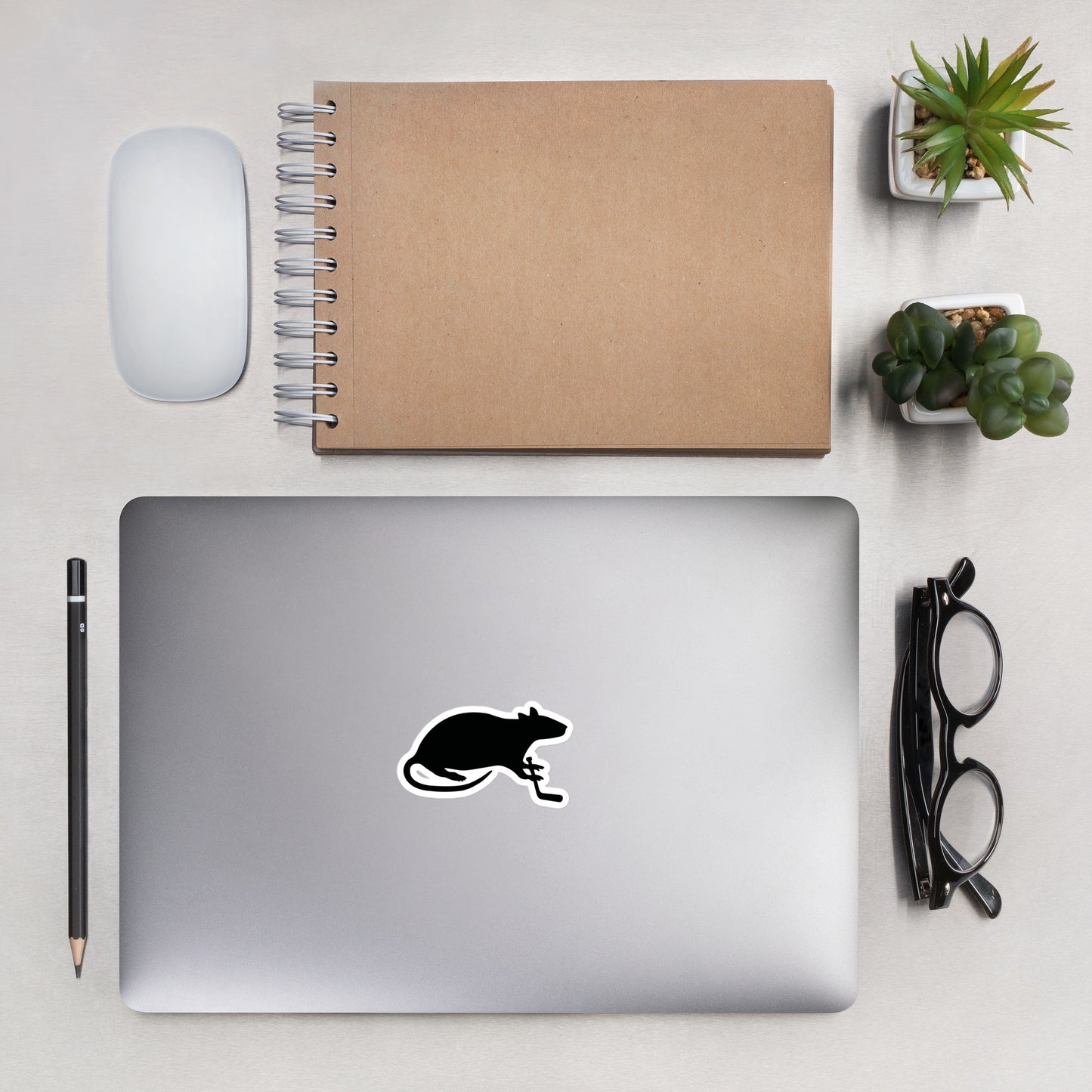 Rat and Stick Logo Bubble-free stickers