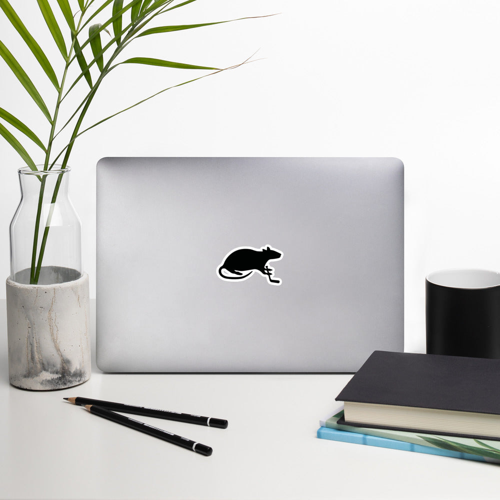 Rat and Stick Logo Bubble-free stickers