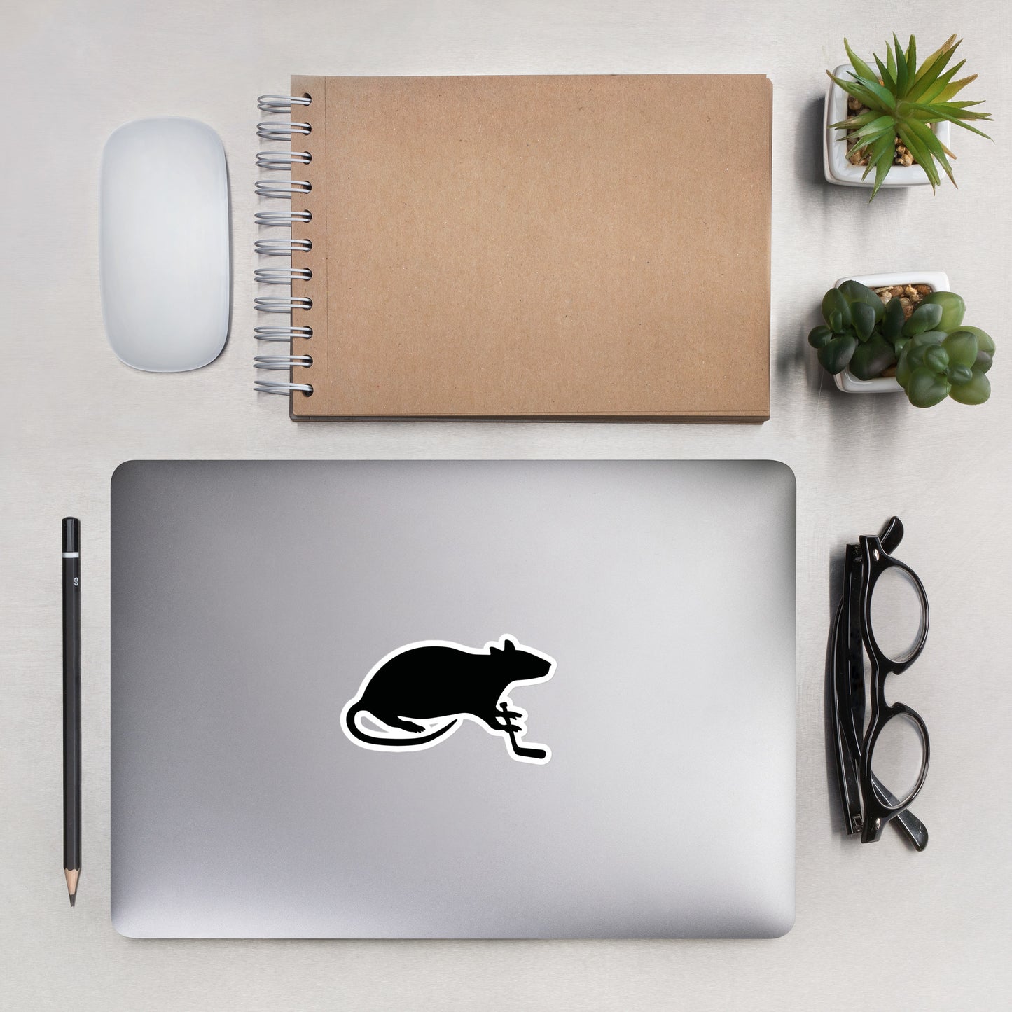 Rat and Stick Logo Bubble-free stickers