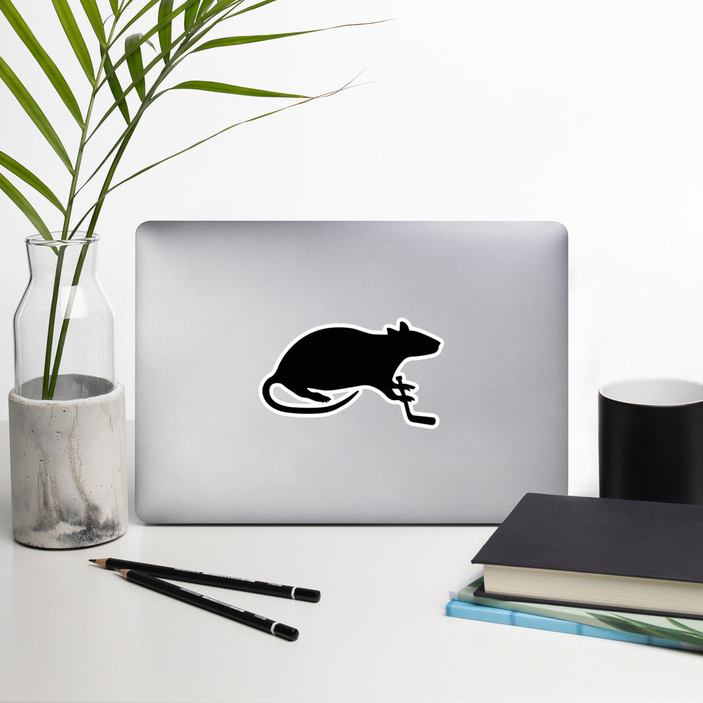 Rat and Stick Logo Bubble-free stickers