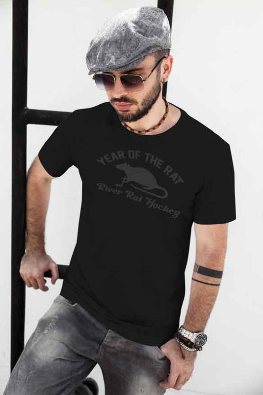 Year of the Rat Hockey Shirt Stealth Black