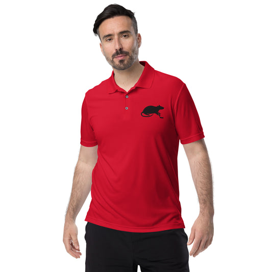 Black Stick and Rat River Rat adidas performance polo shirt