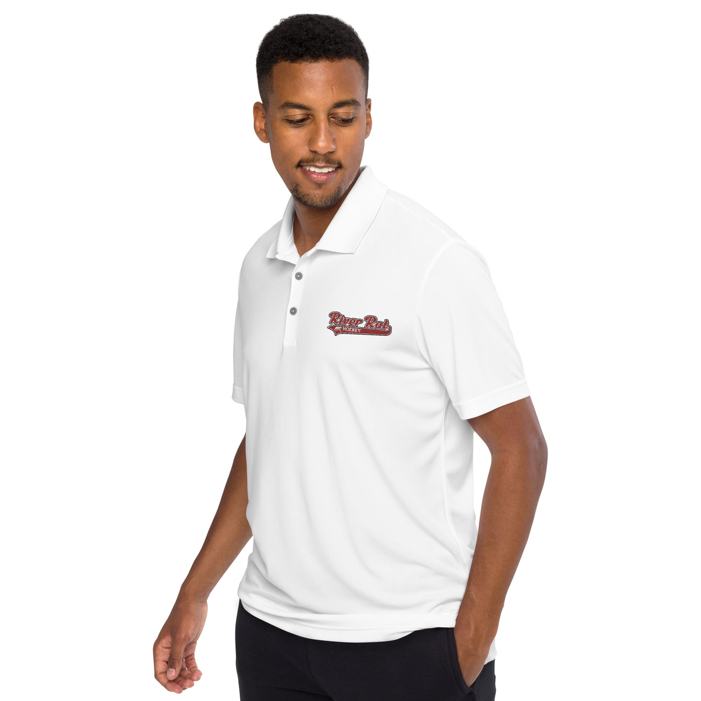 River Rat Hockey adidas performance polo shirt
