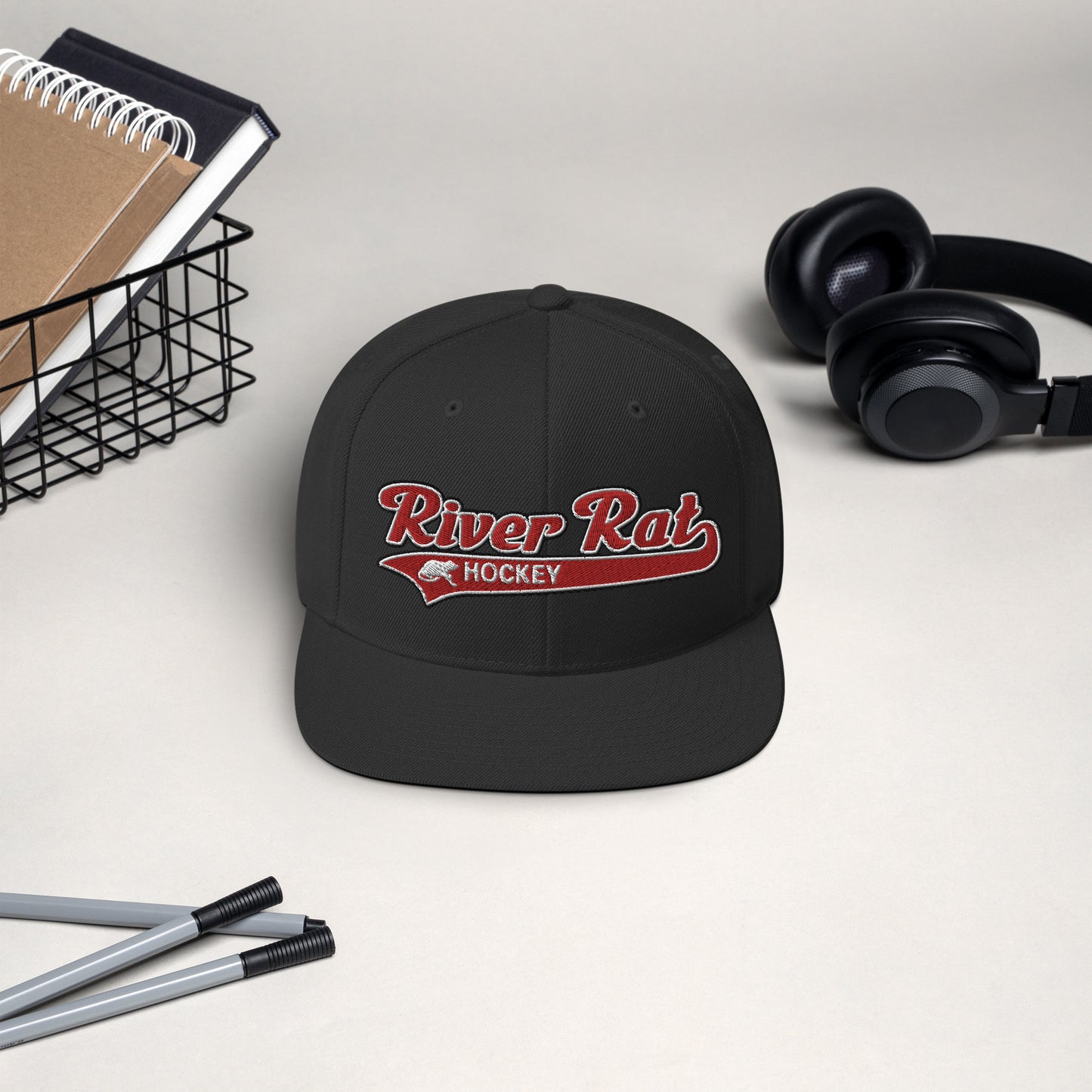 The River Rat Hockey Snapback Hat