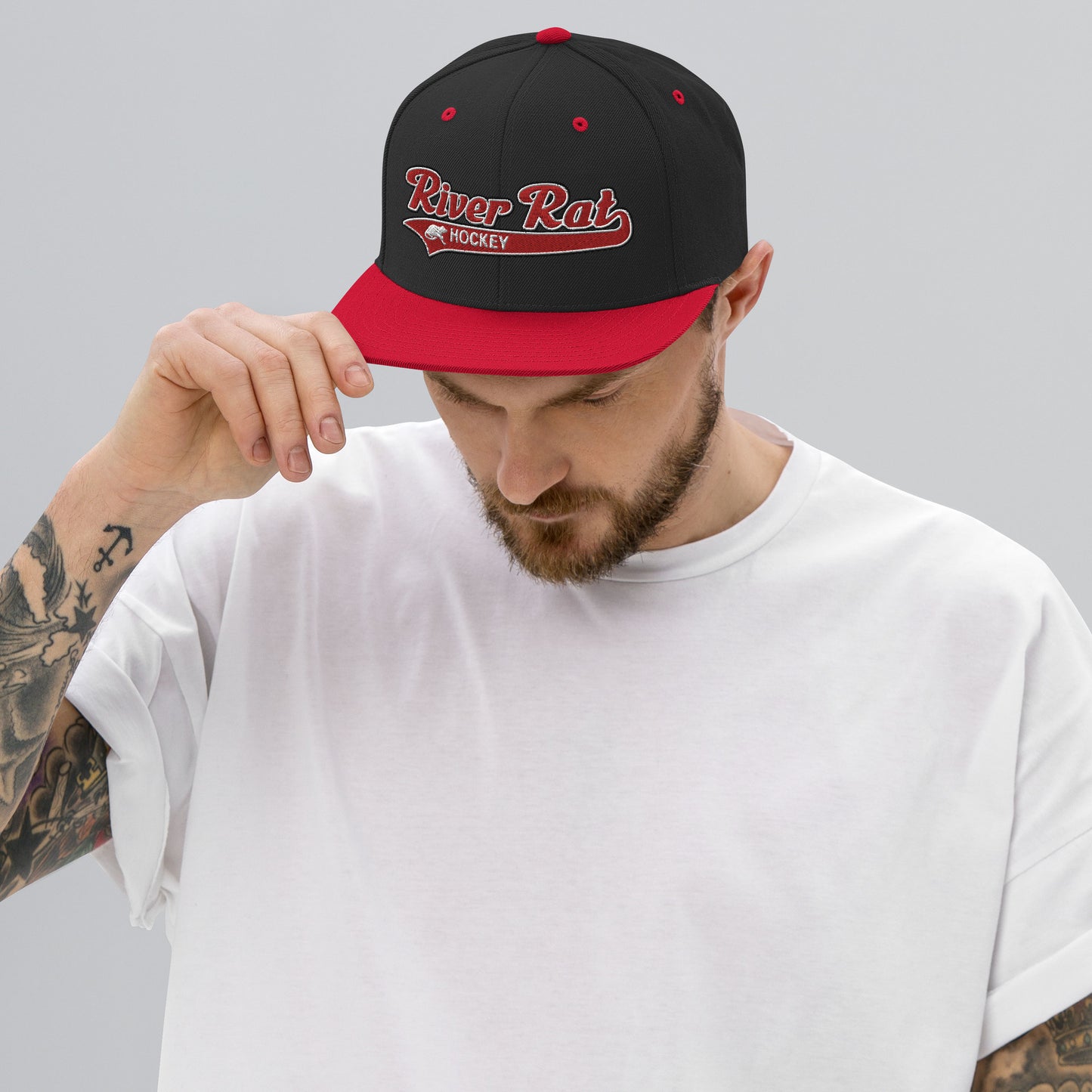 The River Rat Hockey Snapback Hat
