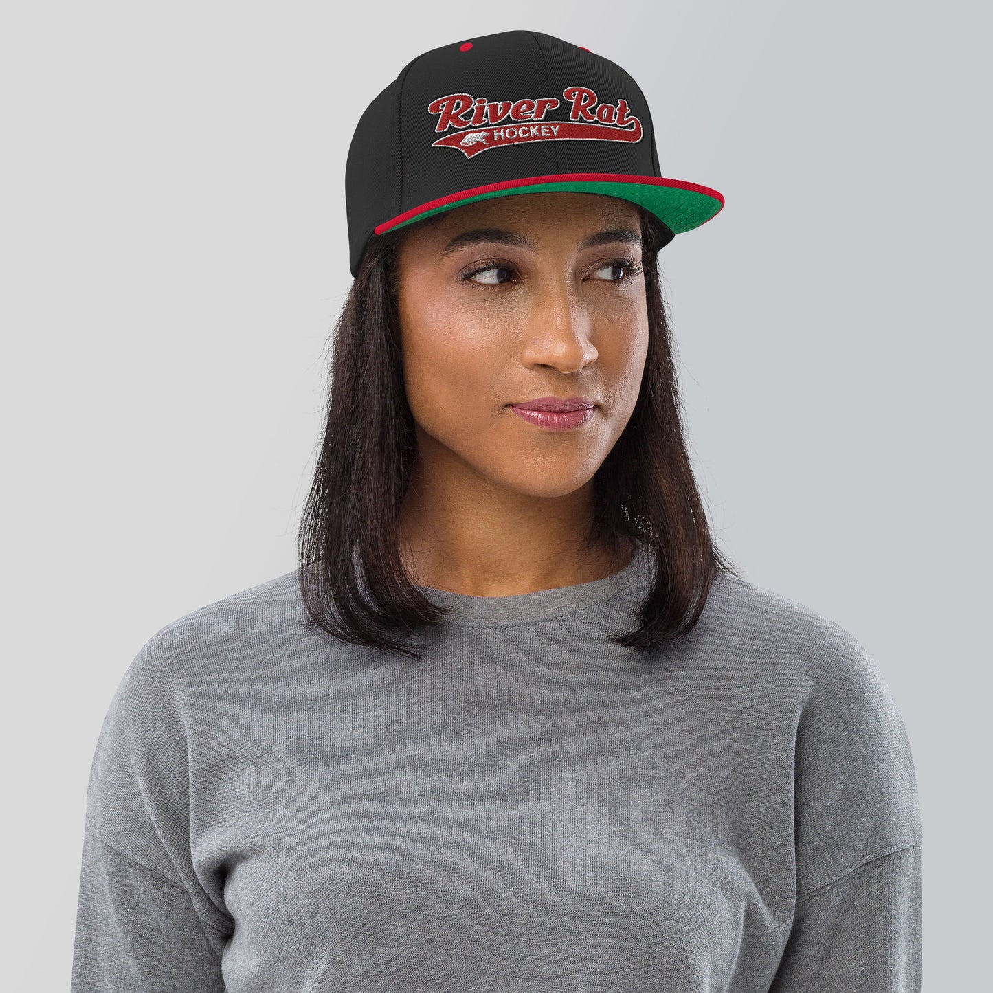 The River Rat Hockey Snapback Hat