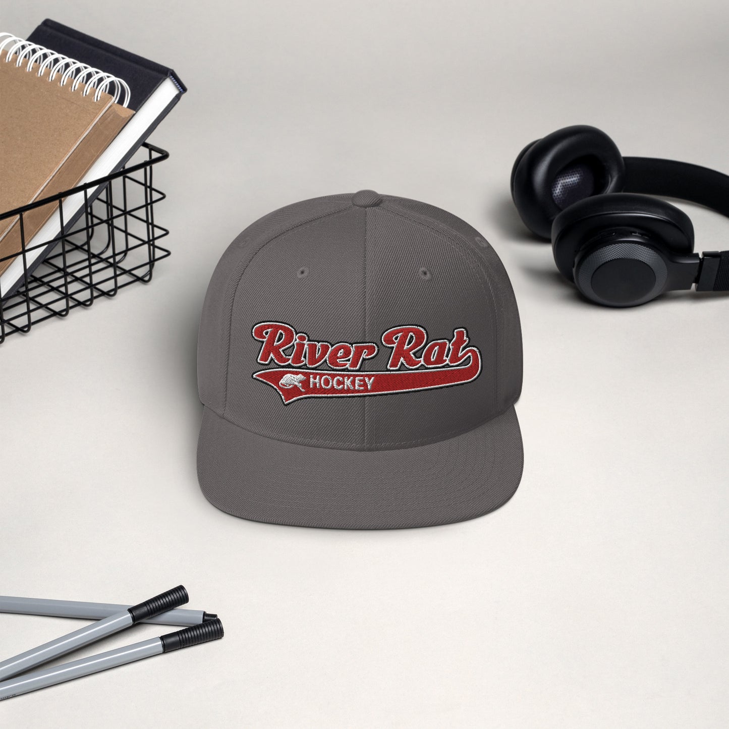 The River Rat Hockey Snapback Hat