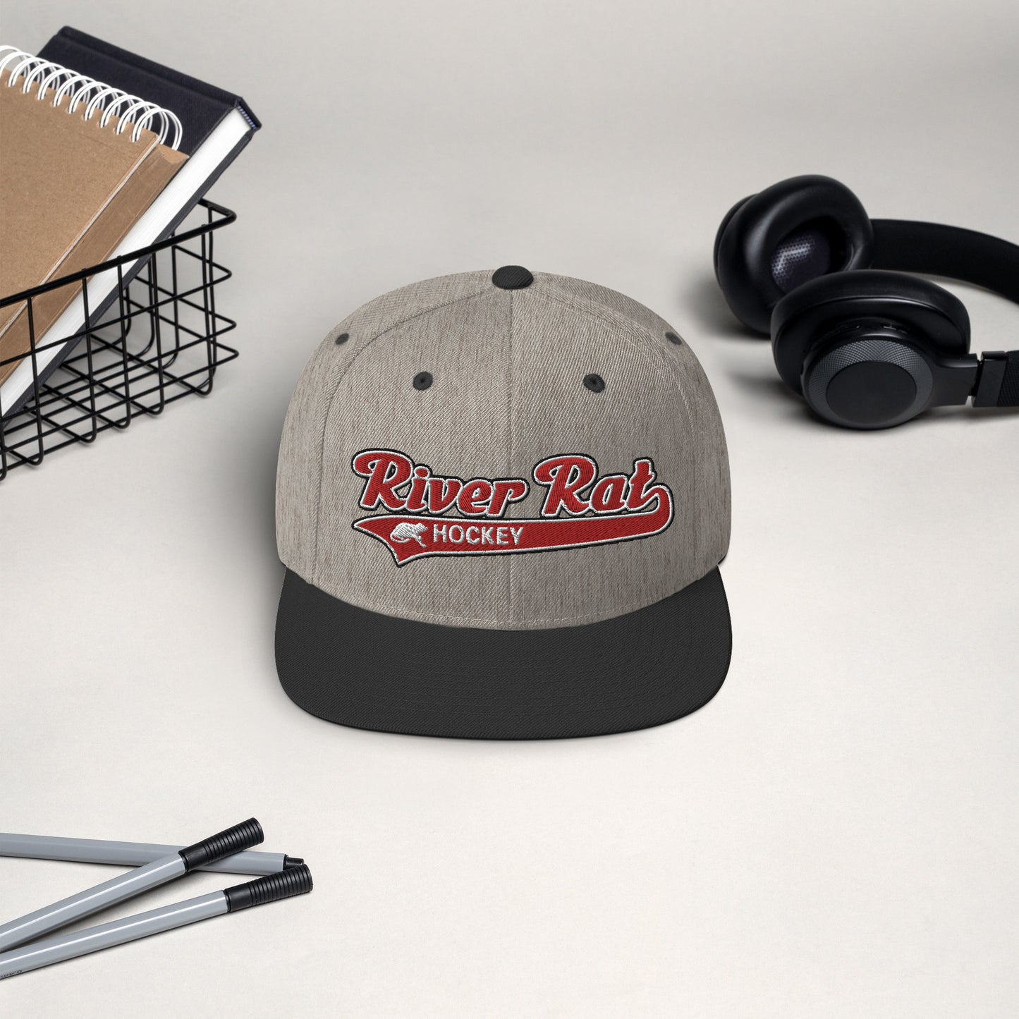 The River Rat Hockey Snapback Hat