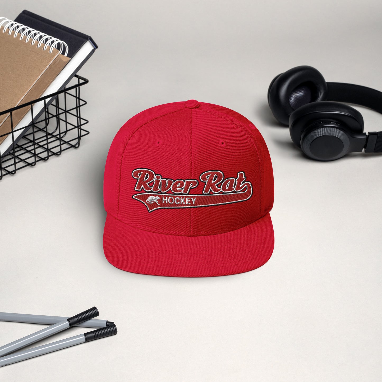 The River Rat Hockey Snapback Hat