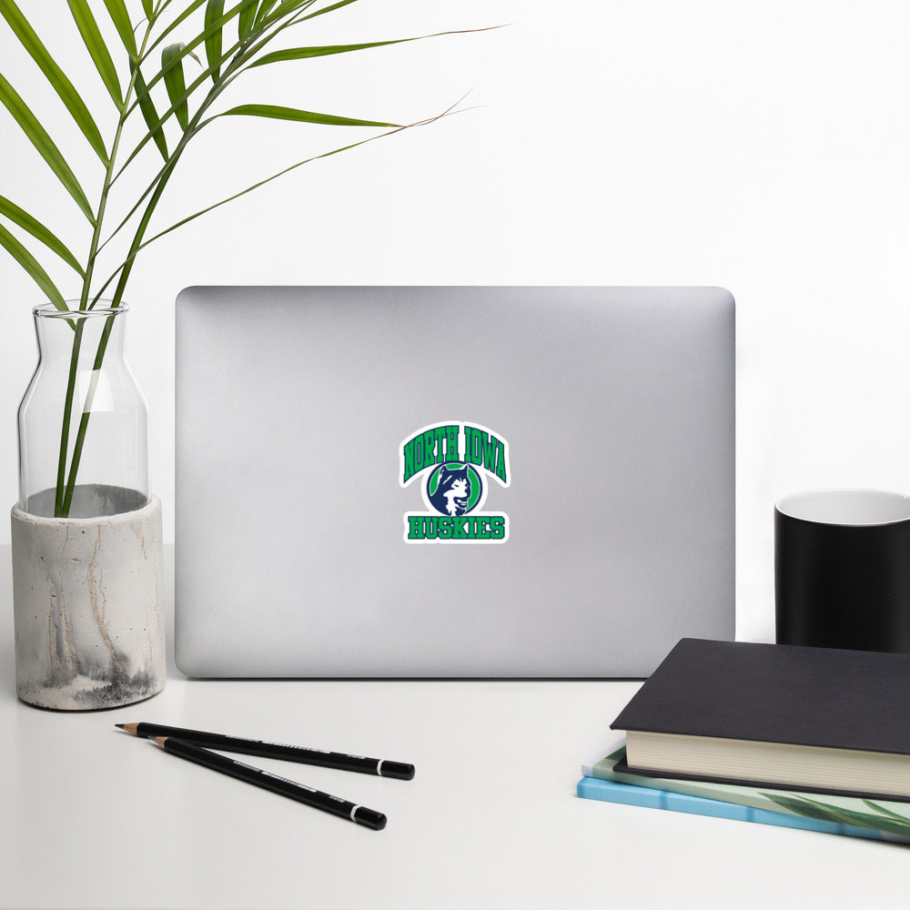 North Iowa Huskies Wordmark Bubble-free stickers