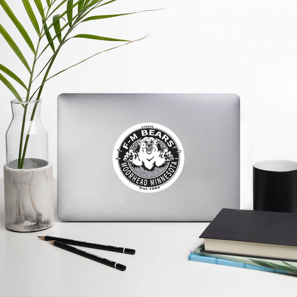 Fargo-Moorhead Bears Bubble-free stickers