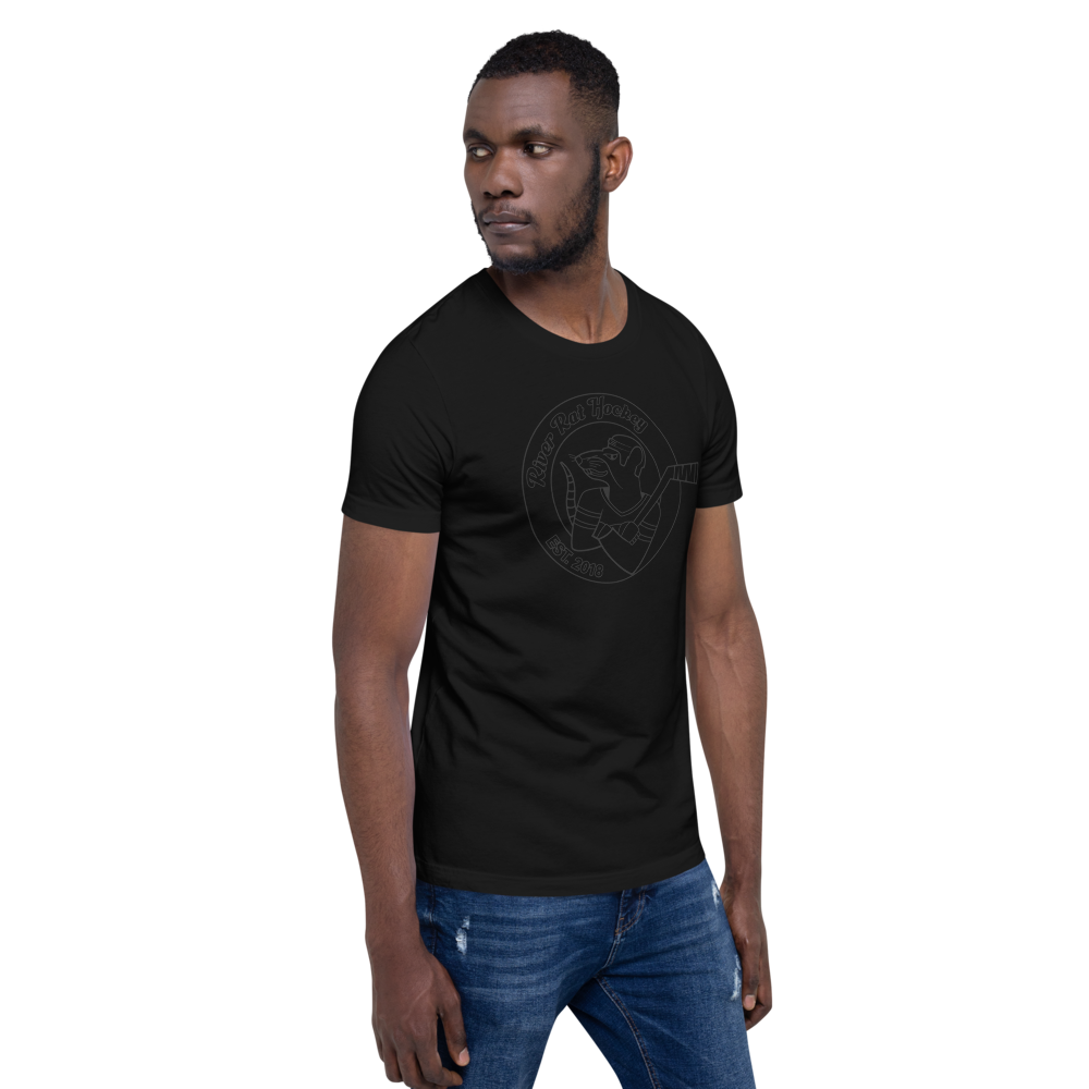 River Rat Hockey Mascot Shirt Stealth Black