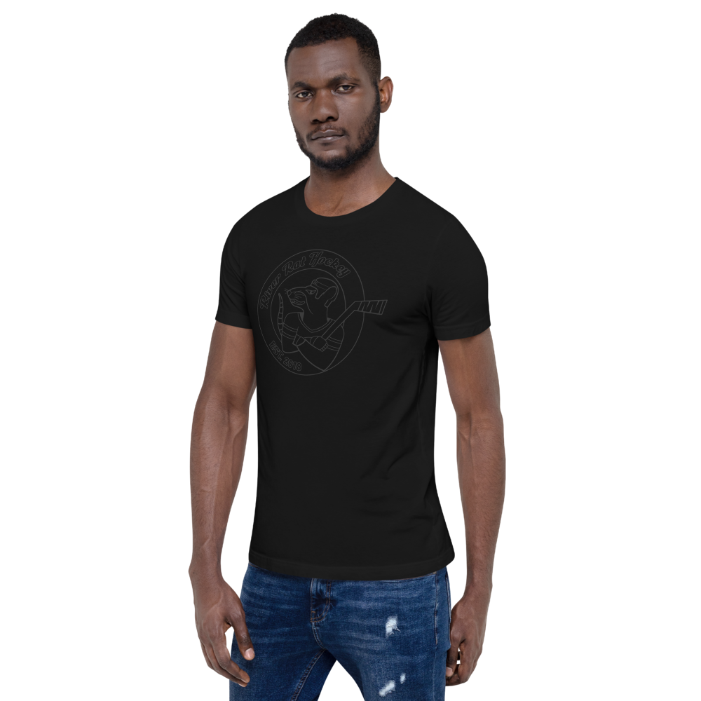 River Rat Hockey Mascot Shirt Stealth Black