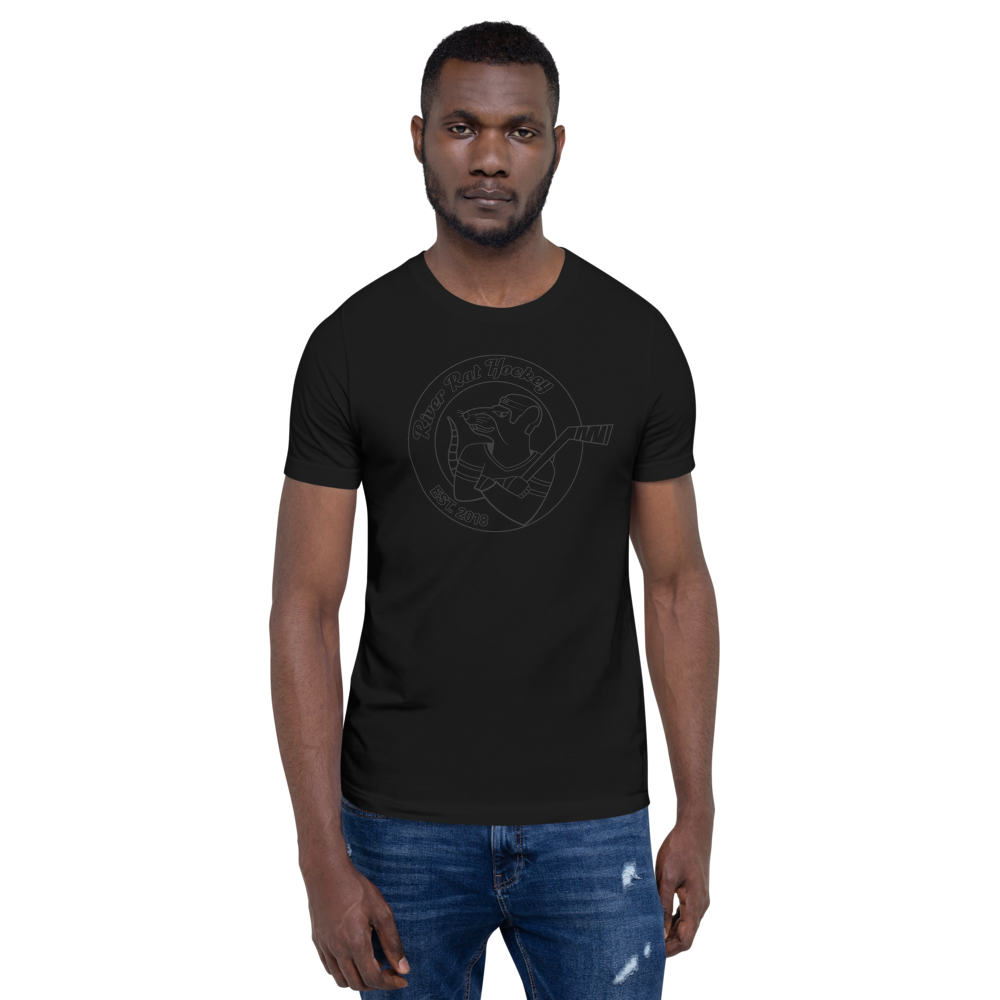 River Rat Hockey Mascot Shirt Stealth Black