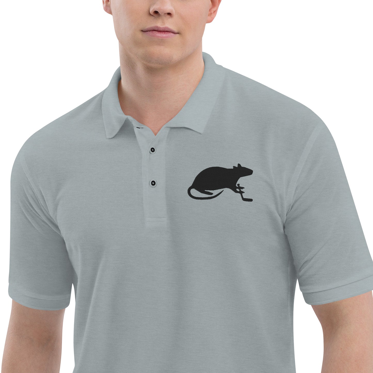 Black Stick and Rat River Rat Men's Premium Polo