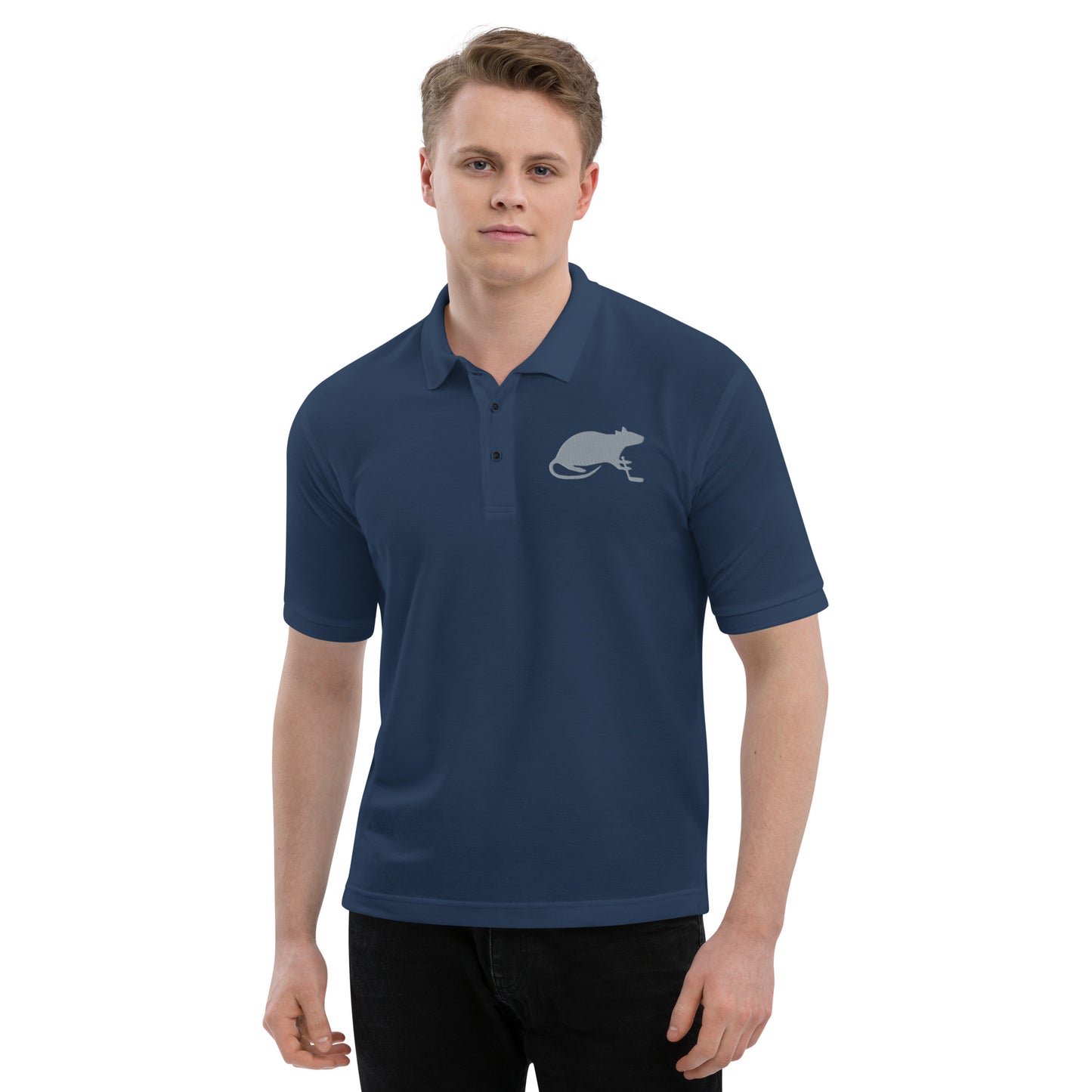 Silver Stick and Rat River Rat Men's Premium Polo