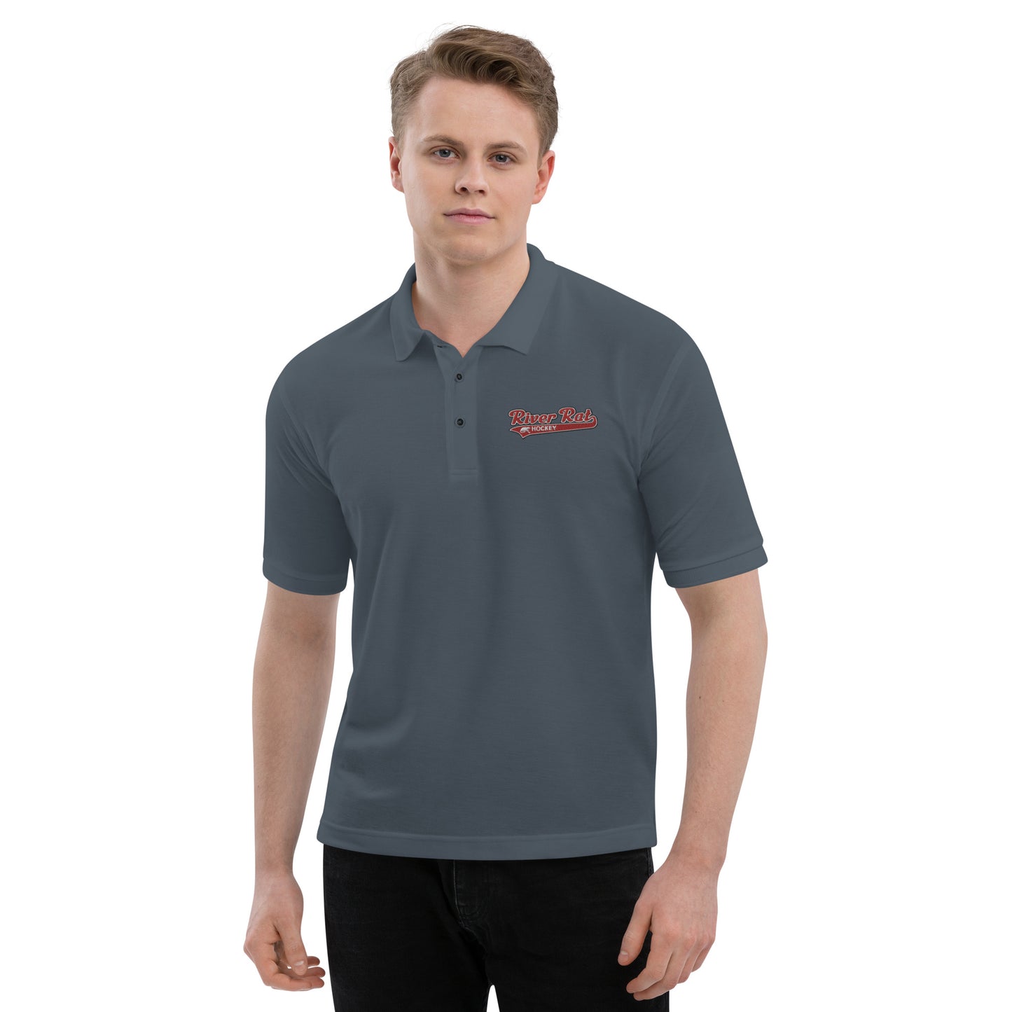 River Rat Hockey Men's Premium Polo