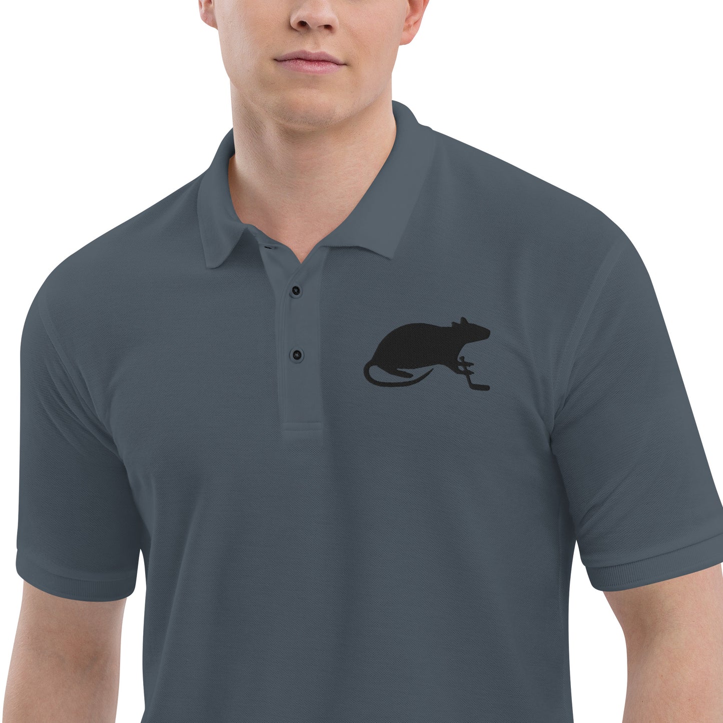 Black Stick and Rat River Rat Men's Premium Polo