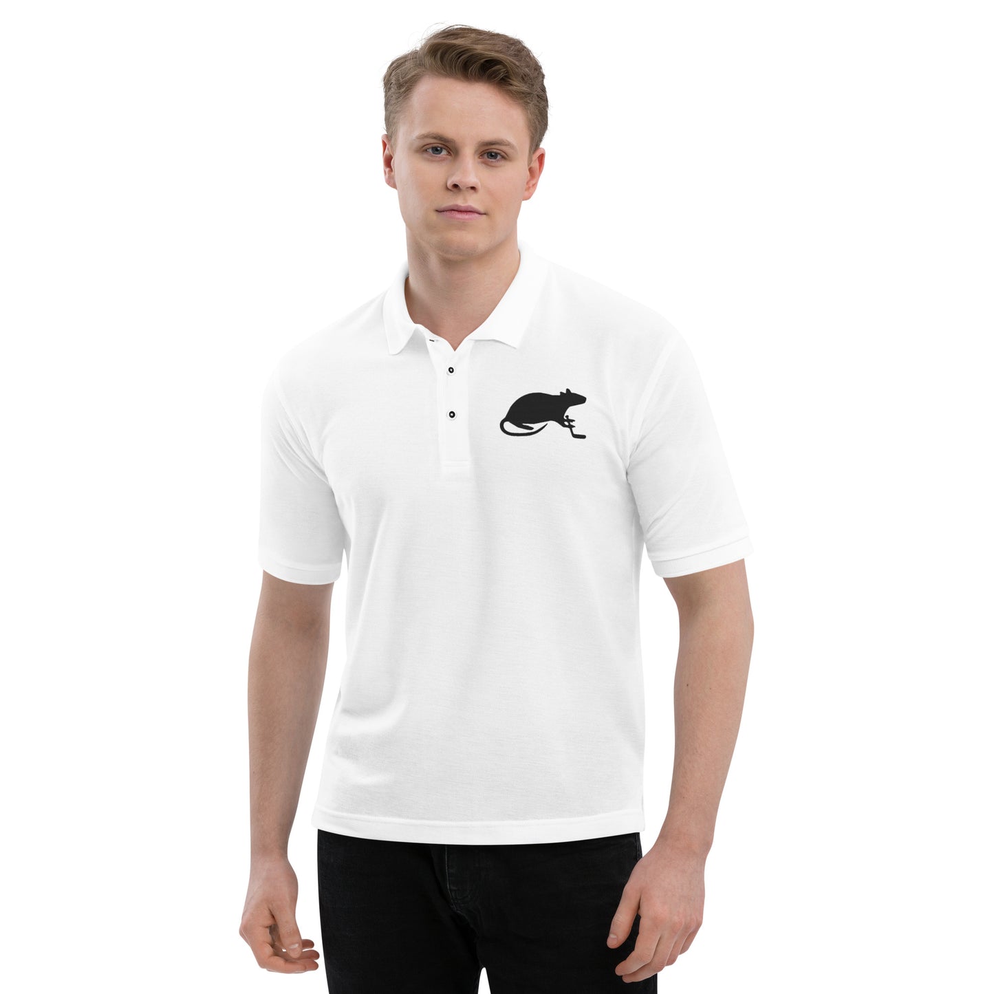 Black Stick and Rat River Rat Men's Premium Polo