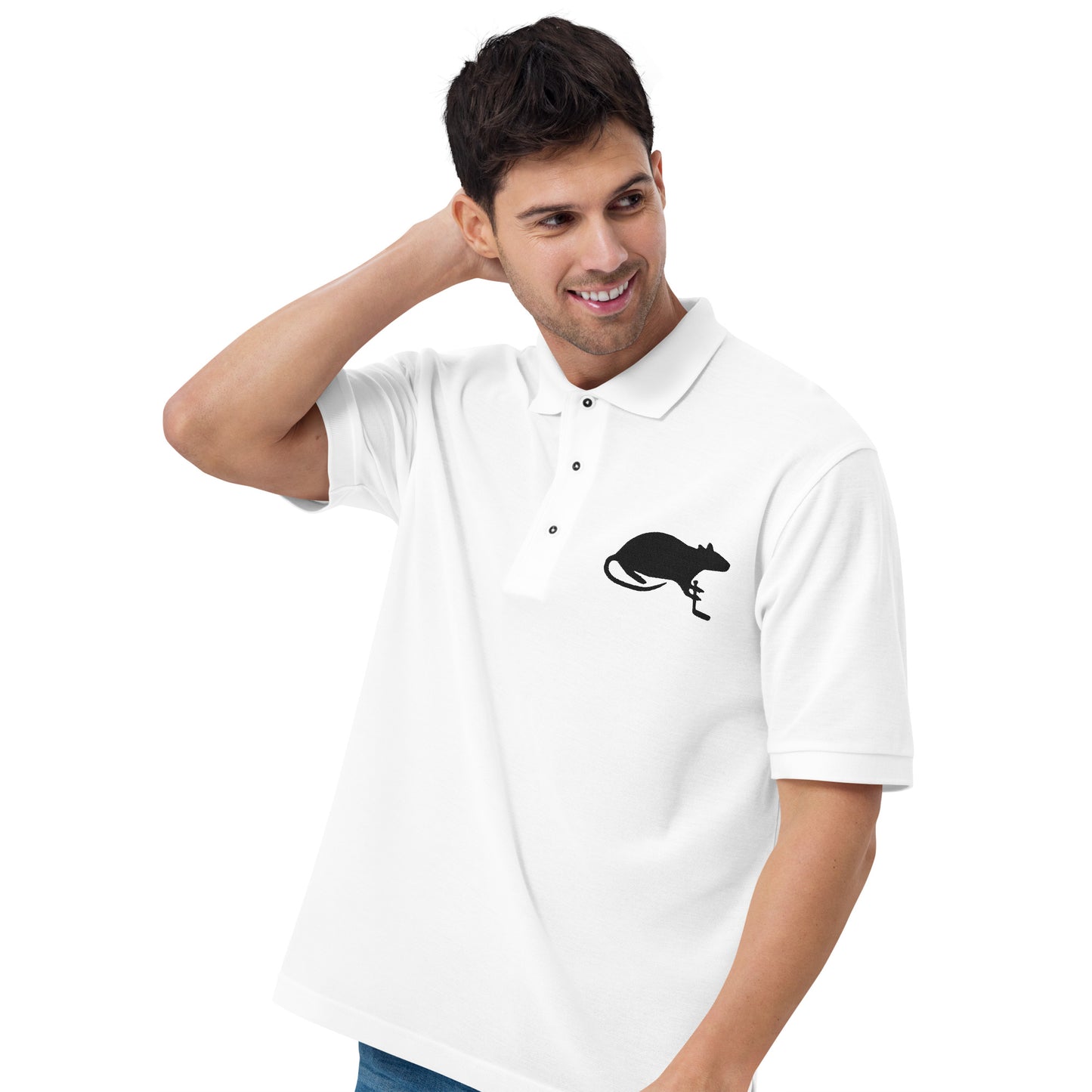 Black Stick and Rat River Rat Men's Premium Polo