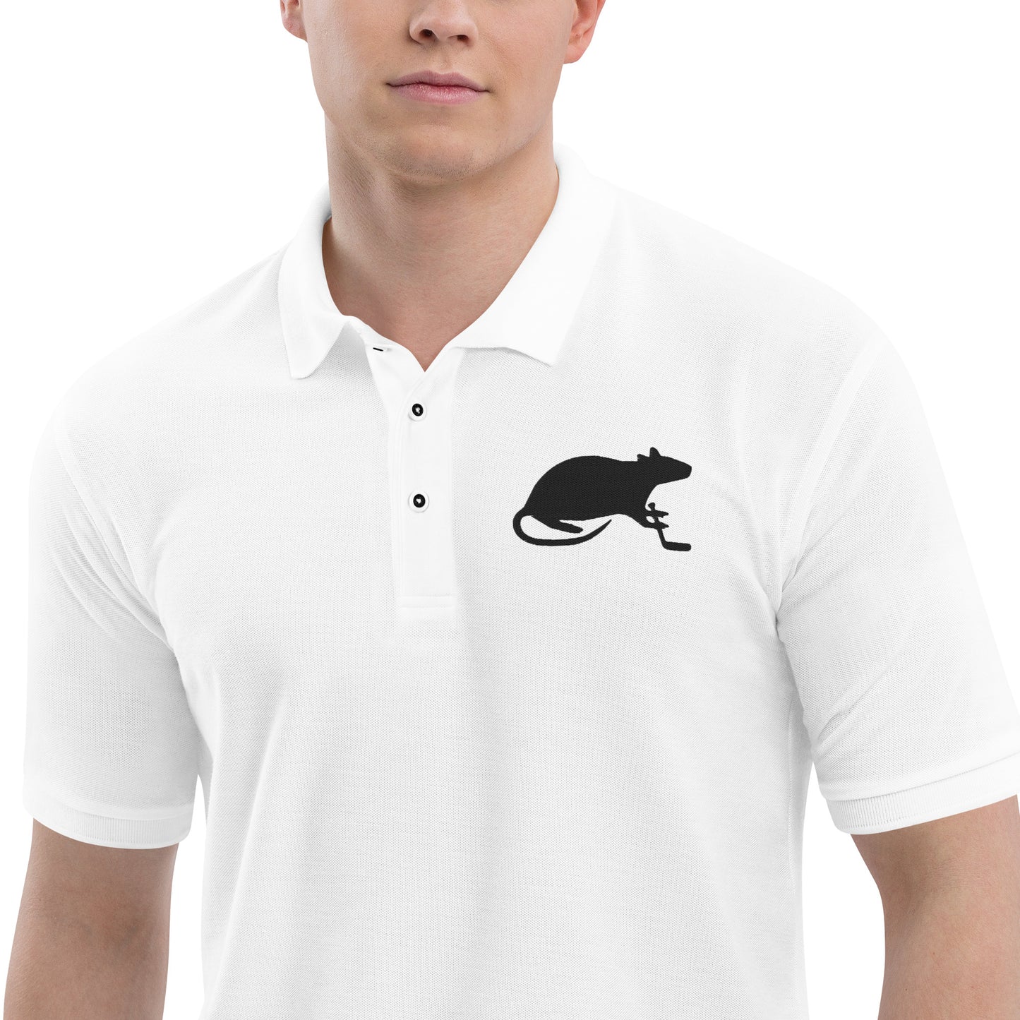 Black Stick and Rat River Rat Men's Premium Polo