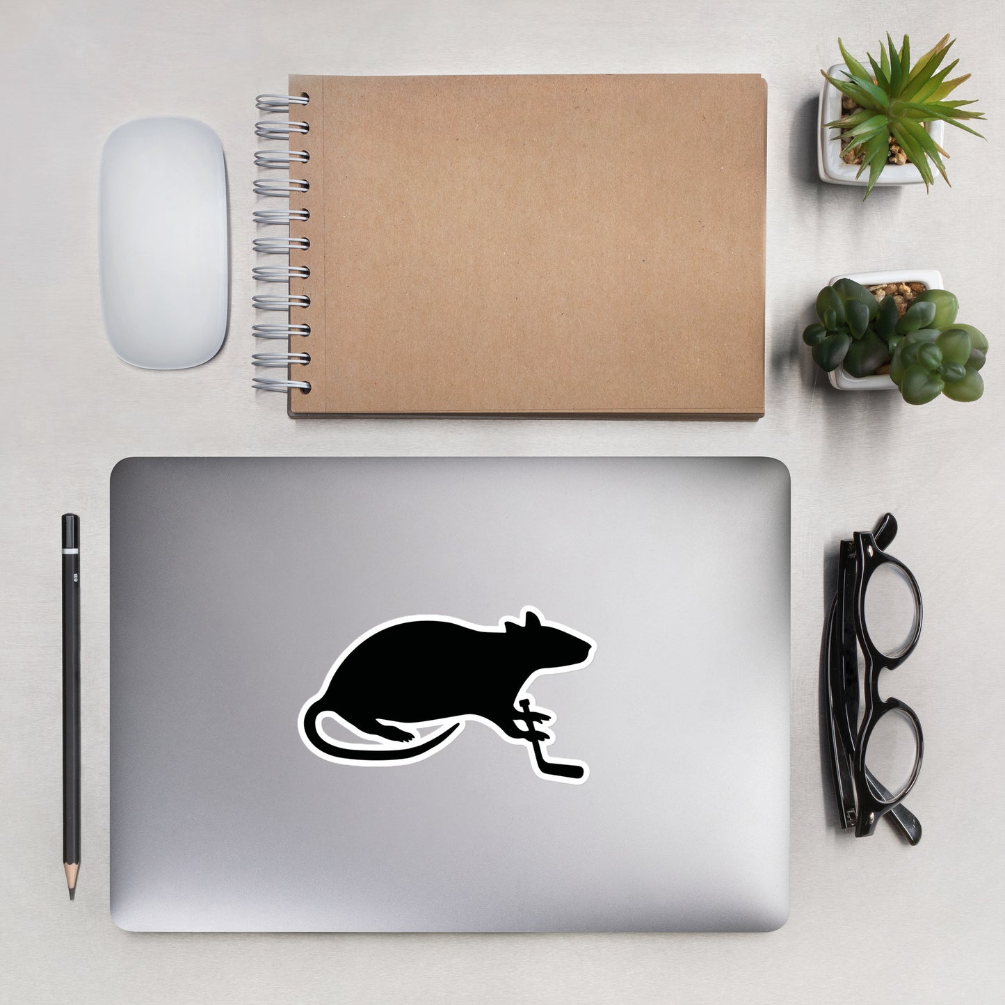 Rat and Stick Logo Bubble-free stickers
