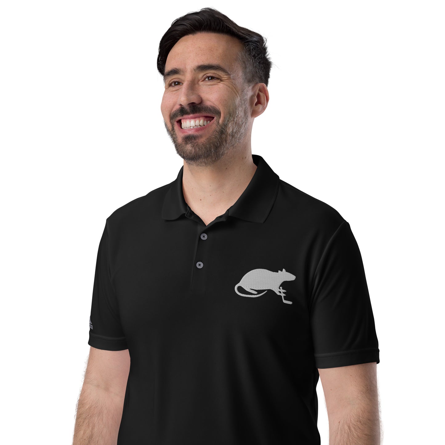 White Stick and Rat River Rat adidas performance polo shirt