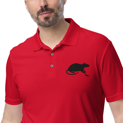 Black Stick and Rat River Rat adidas performance polo shirt