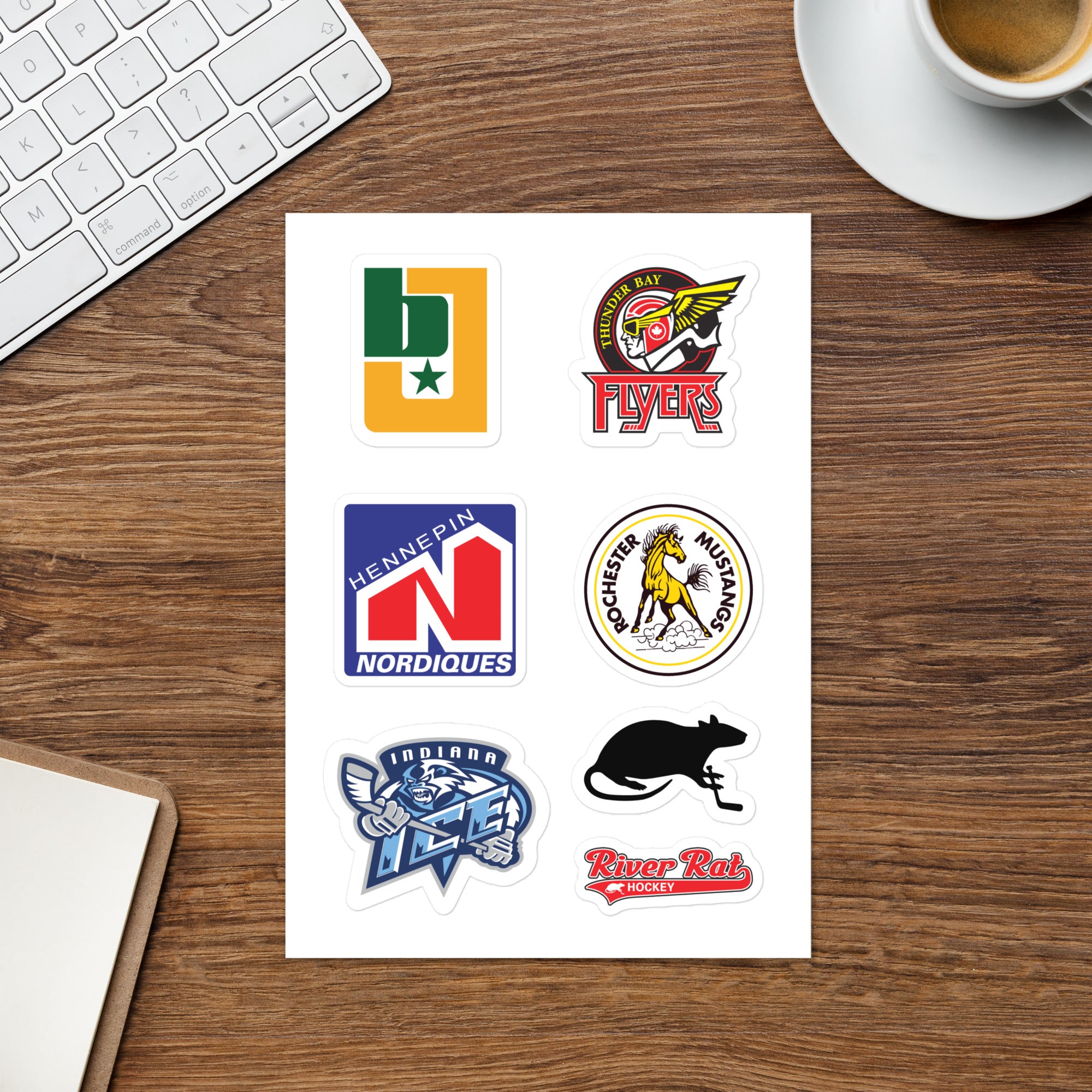 Jr Incoming Sticker Vintage Junior Sticker Pack 1 Sticker sheet – River Rat Hockey